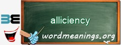 WordMeaning blackboard for alliciency
